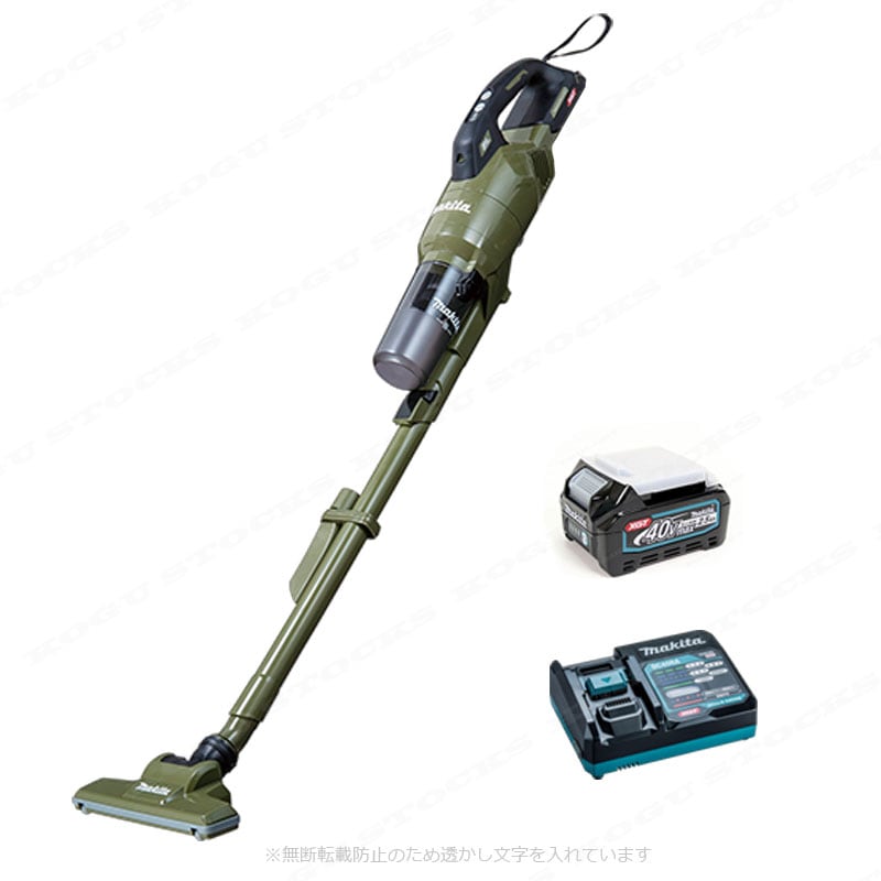 マキタ　40Vmax　充電式クリーナ（サイクロン一体式）CL003GRDO　Li-ion充電池(BL4025)1個　充電器(DC40RA)