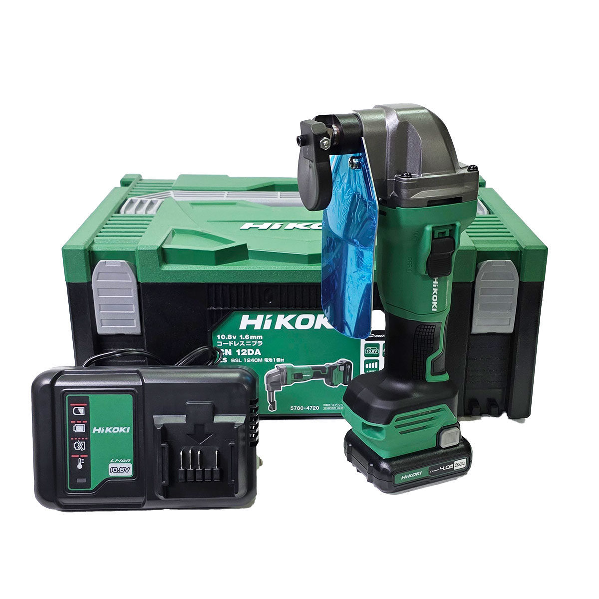 HIKOKI（ハイコーキ）10.8V　コードレスシャー　CE12DA(LS)　4.0Ah Li-ion充電池(BSL1240M)1個　充電器(UC12SL)　ケース