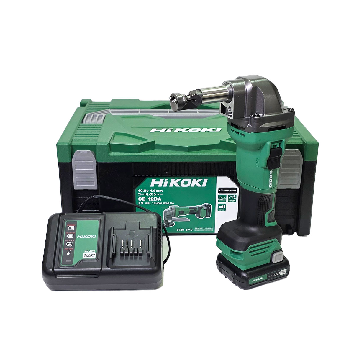 HIKOKI　10.8V　コードレスニブラ　CN12DA(LS)　4.0Ah Li-ion充電池(BSL1240M)1個　充電器(UC12SL)　ケース