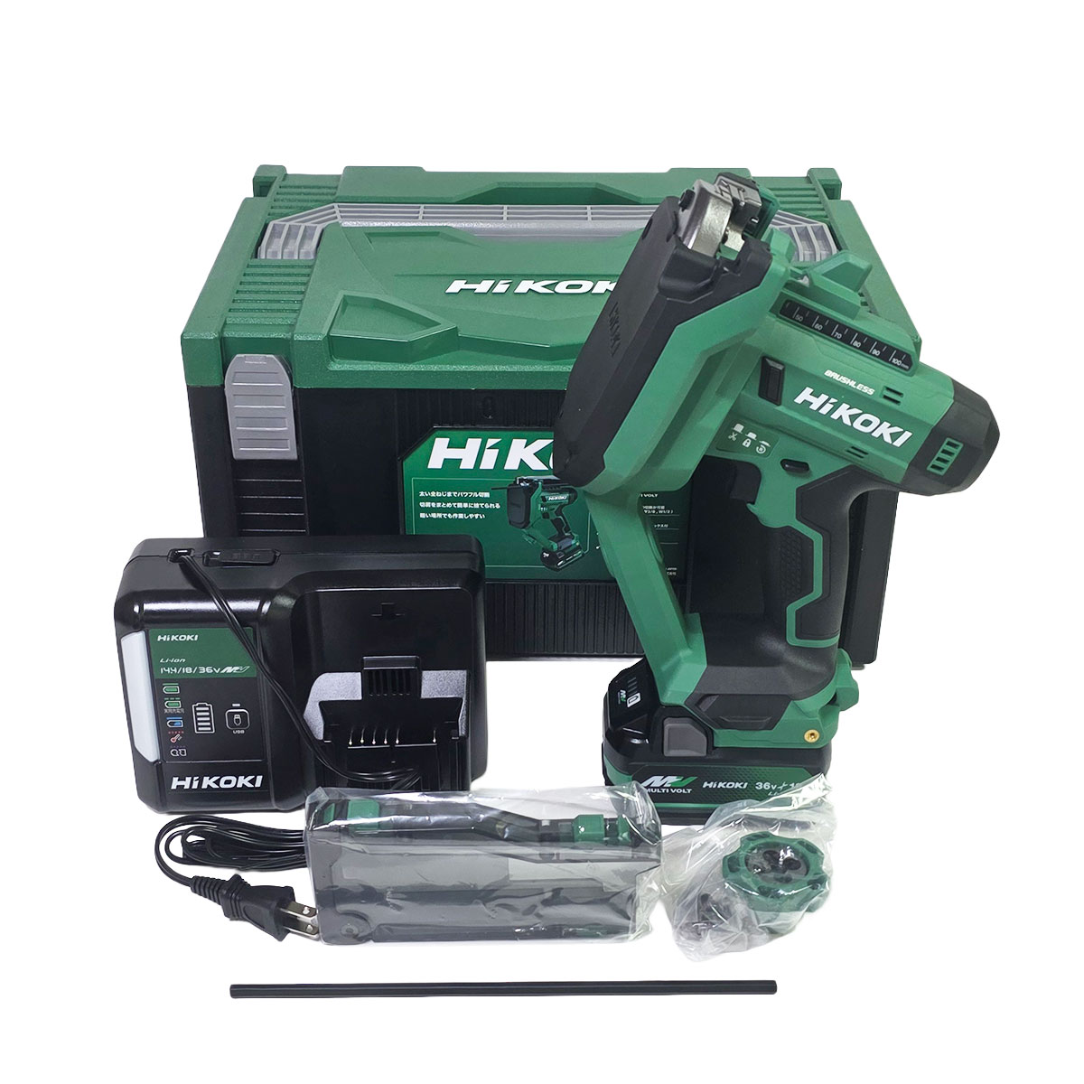 HIKOKI（ハイコーキ）18V　全ネジカッタ　CL18DA(XPZ)　マルチボルト電池(BSL36A18BX)1個　充電器(UC18YDL2)　システムケース３