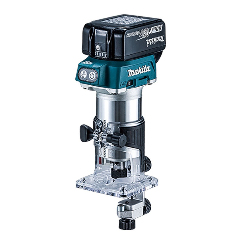 マキタ　18V　充電式トリマ　RT50DRG　6.0Ah Li-ion充電池(BL1860B)1個　USB端子付き充電器(DC18RF)　ケース