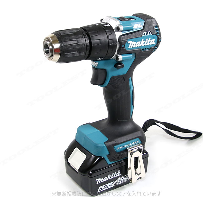 マキタ　18V 充電式振動ドライバドリル　HP487DRGX　6.0Ah Li-ion電池(BL1860B)2個　充電器(DC18RF)　ケース