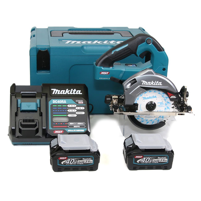 マキタ 40Vmax 125mm充電式丸のこ HS006GRDX Li-ion充電池(BL4025)2個 充電器(DC40RA) マックパック収納