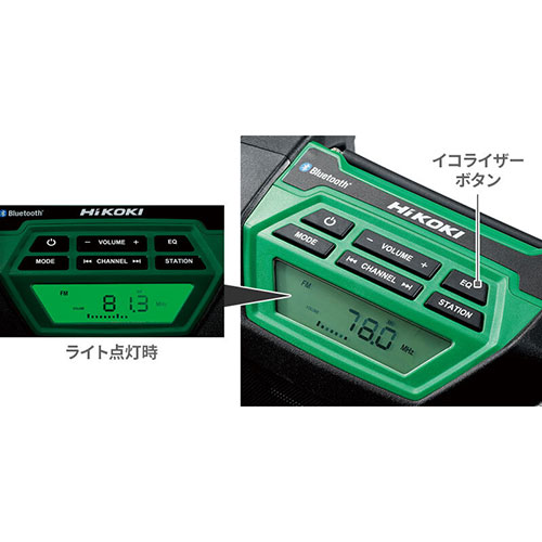 HIKOKI ハイコーキ コードレスラジオ UR18DA スピーカー コードレスラジオ：UR18DA