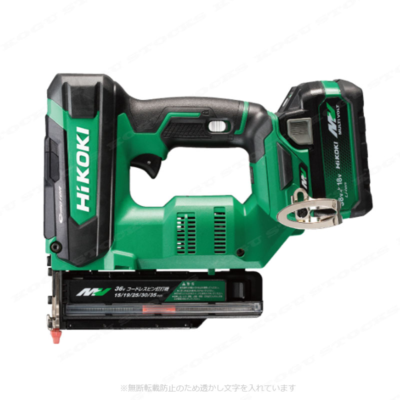 HIKOKI（ハイコーキ）36V　コードレスピン釘打機　NP3635DA(XPZ)　マルチボルト充電池(BSL36A18X)1個　充電器(UC18YDL2)　ケース