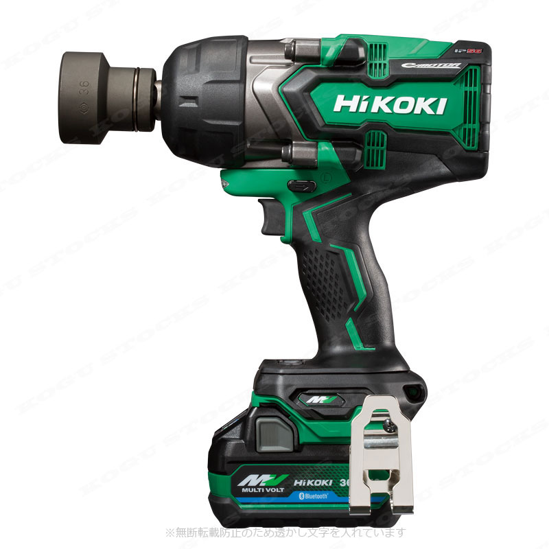 HIKOKI（ハイコーキ）36V　コードレスインパクトレンチ　WR36DE(2XPSZ)　マルチボルト電池(BSL36A18BX)2個　充電器(UC18YDL2) ケース