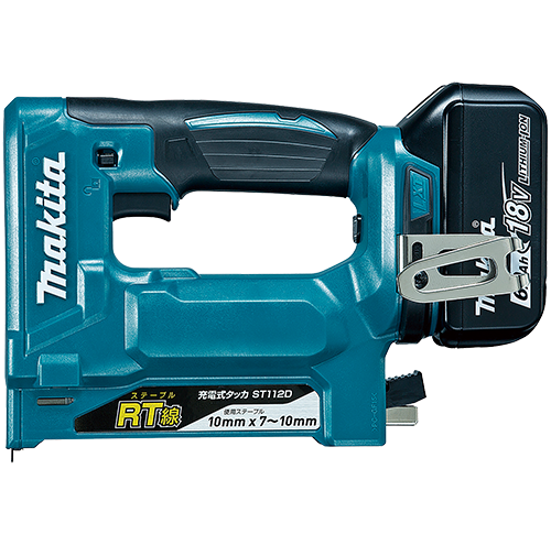 マキタ　18V　充電式タッカ（RT線）ST112DRG　6.0Ah Li-ion電池(BL1860B)1個　充電器(DC18RF)　ケース