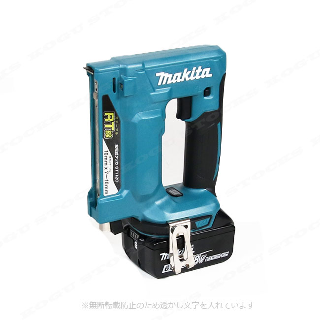 マキタ　18V　充電式タッカ（RT線）ST112DRG　6.0Ah Li-ion電池(BL1860B)1個　充電器(DC18RF)　ケース