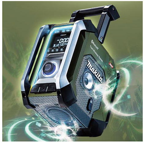 マキタ　40Vmax／14.4V／18V／10.8V(スライド式)／AC100V　充電式ラジオ（青）MR005GZ　※充電池別売