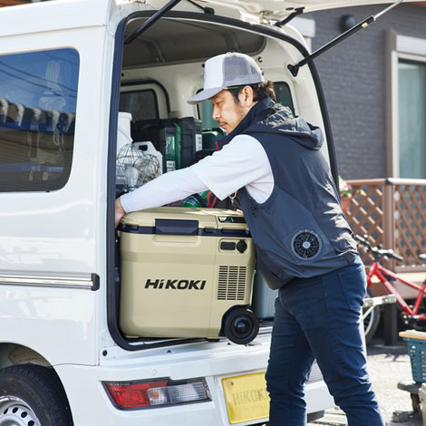 HIKOKI（ハイコーキ）18V　コードレス冷温庫（サンドベージュ）UL18DC(NMB)　※電池別売／18V・14V・AC100V・車載電源(DC12V)対応