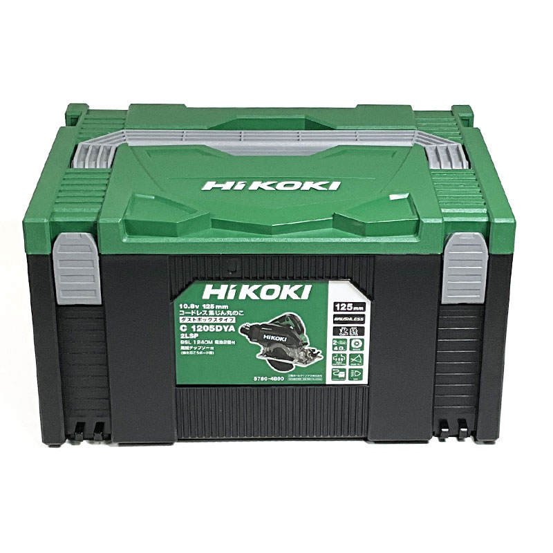HIKOKI　10.8V　125mmコードレス集じん丸のこ　C1205DYA(2LSP)　4.0Ah Li-ion充電池(BSL1240M)2個　充電器(UC12SL)　システムケース