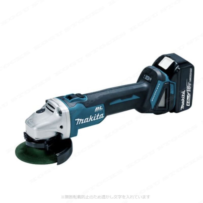 マキタ　18V　100mmディスクグラインダ　GA404DRGN　6.0Ah Li-ion電池(BL1860B)1個　充電器(DC18RF)　ケース