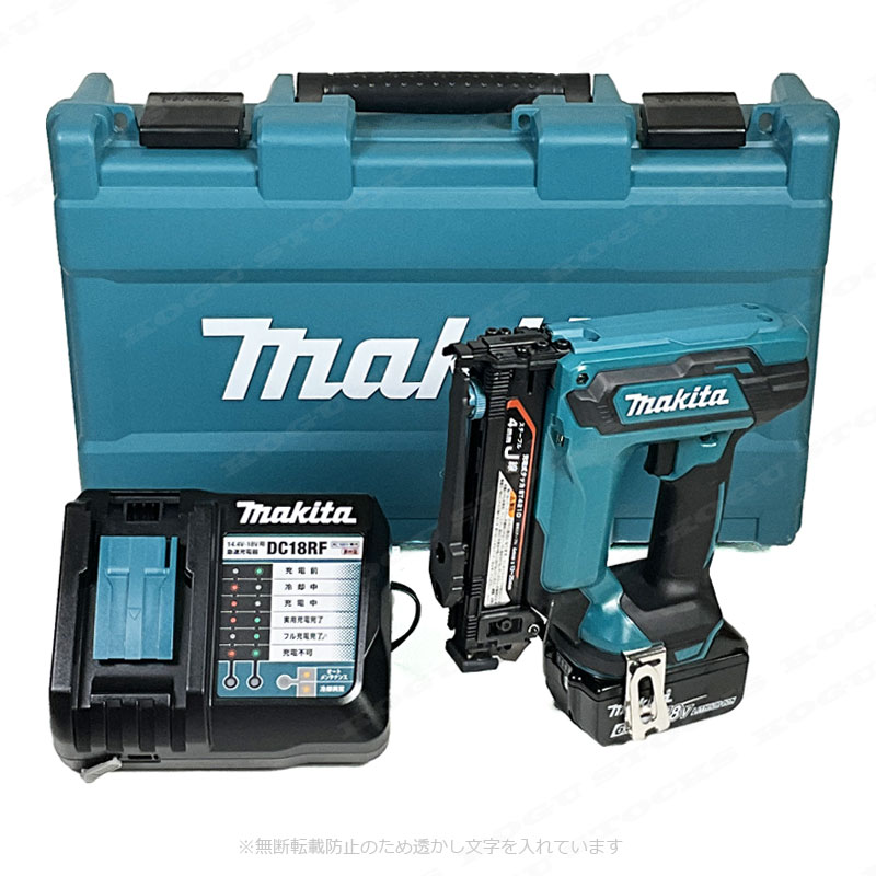 マキタ　18V　充電式タッカ（4mm・Ｊ線）ST421DRG　6.0Ah Li-ion電池(BL1860B)1個　充電器(DC18RF)　ケース