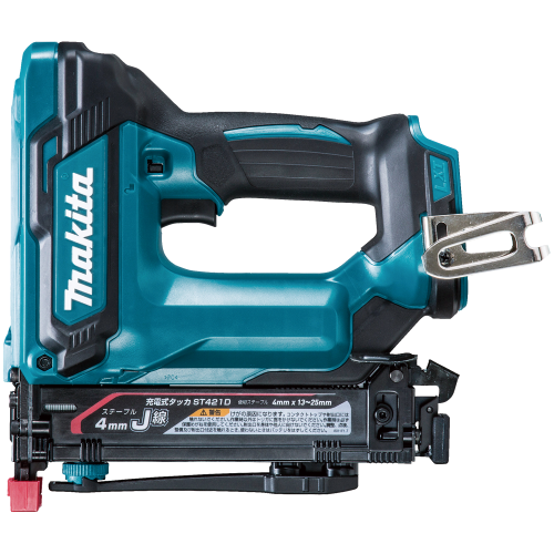 マキタ　18V　充電式タッカ（4mm・Ｊ線）ST421DZK　本体・ケース（充電池・充電器別売）