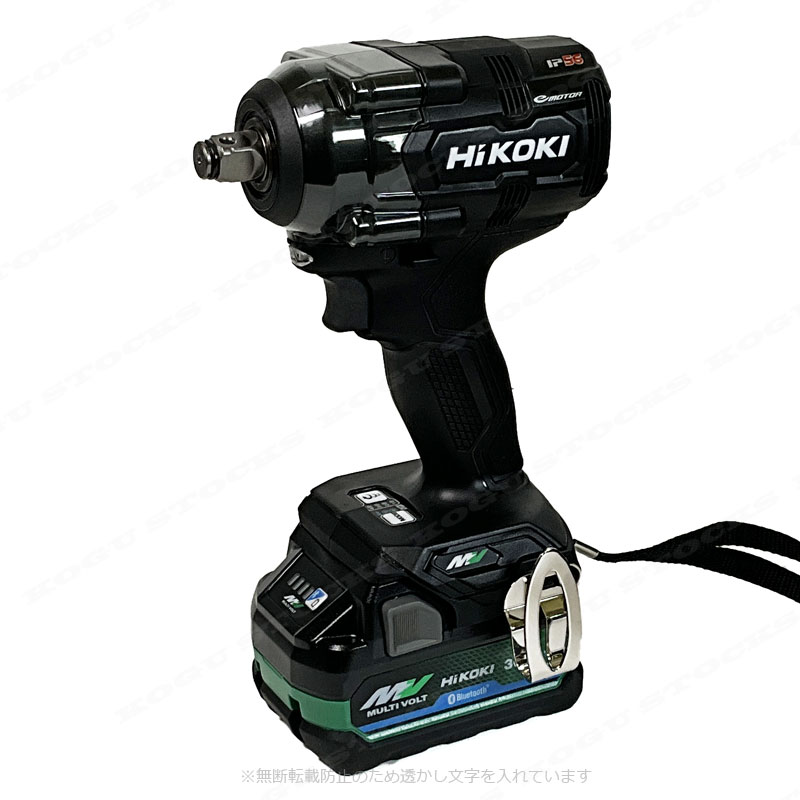 HIKOKI（ハイコーキ）36V　コードレスインパクトレンチ　WR36DH(2XPSBZ)　マルチボルト充電池(BSL36A18BX)2個　充電器(UC18YDL2)　 システムケース