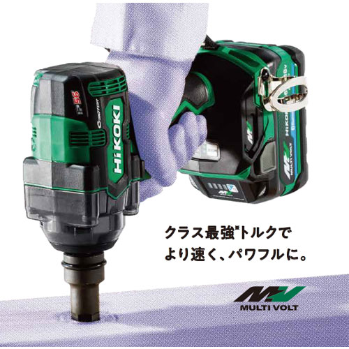 HIKOKI（ハイコーキ）36V　コードレスインパクトレンチ　WR36DH(2XPSBZ)　マルチボルト充電池(BSL36A18BX)2個　充電器(UC18YDL2)　 システムケース