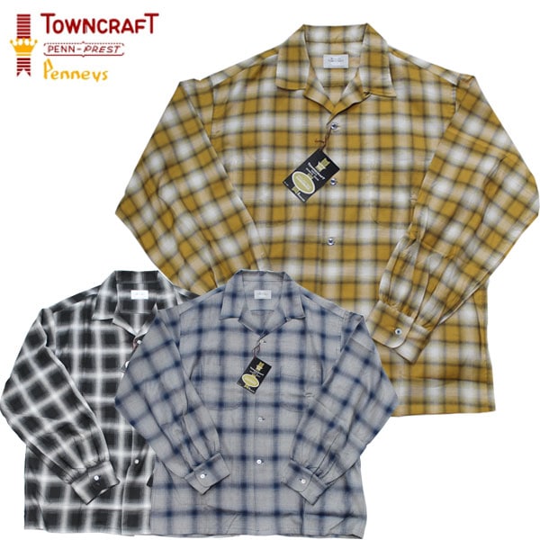 TOWNCRAFTʥ󥯥ե ˡPENNY'Sʤڥˡˡ OMBRE LOOP COLLAR SHIRT ֥ 롼ץ顼 TC23S00600