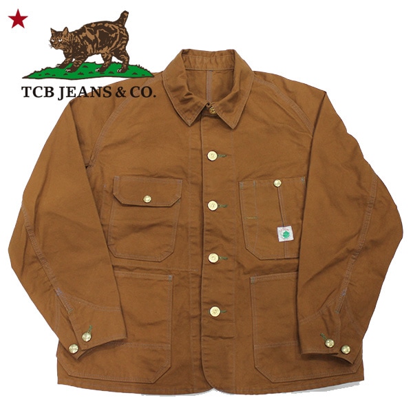 TCBジーンズ Cat Head Jacket Brown Canvas 42 TCB JEANS（ティーシービー ジーンズ ）】Cat Head Jacket Brown