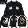 �ڥơ��顼���Ρʥơ��顼�ȥ��襦�ˡ�tt15973-219 / Mid 1950s Style Acetate Quilted Souvenir Jacket ��WHITE TIGER�� �� ��DUELLING DRAGONS�� �� �ۥ磻�ȥ������� ζ �ɥ饴�� �����ơ��� ����ƥ��� ��������� �����٥˥����㥱�å�