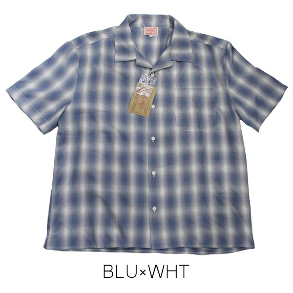 ��BIG MIKE�ʥӥå��ޥ����ˡ�Lot 102525531 OMBRE Rayon Mix Ombre Check S/S Shirts ����֥� �졼��� �����å� CHECK SHIRTS �����å������ Safari 5���Ǻ�
