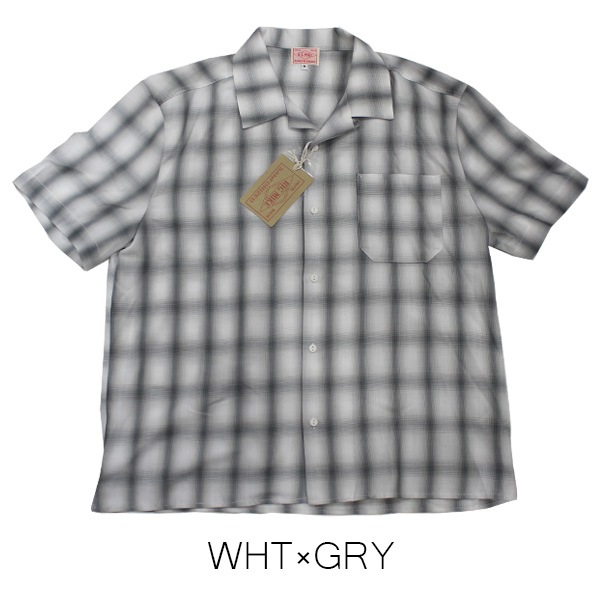 ��BIG MIKE�ʥӥå��ޥ����ˡ�Lot 102525531 OMBRE Rayon Mix Ombre Check S/S Shirts ����֥� �졼��� �����å� CHECK SHIRTS �����å������ Safari 5���Ǻ�