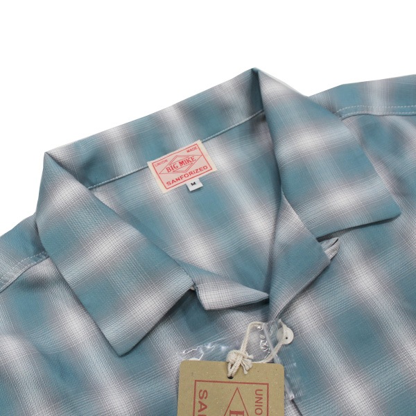 ��BIG MIKE�ʥӥå��ޥ����ˡ�Lot 102525531 OMBRE Rayon Mix Ombre Check S/S Shirts ����֥� �졼��� �����å� CHECK SHIRTS �����å������ Safari 5���Ǻ�