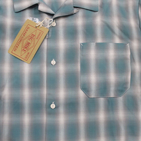 ��BIG MIKE�ʥӥå��ޥ����ˡ�Lot 102525531 OMBRE Rayon Mix Ombre Check S/S Shirts ����֥� �졼��� �����å� CHECK SHIRTS �����å������ Safari 5���Ǻ�