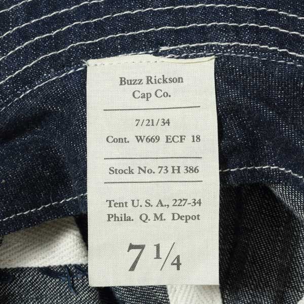 BUZZ RICKSON'SʥХꥯ󥺡ˡHAT, WORKING, DENIM ǥ˥ϥå 1937 US ARMY