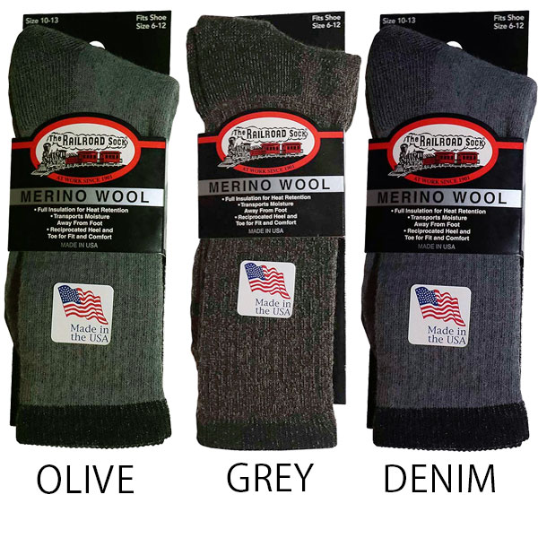 RAILROAD SOCK（レイルロードソック）】 2965 WOOL BOOT SOCK MERINO