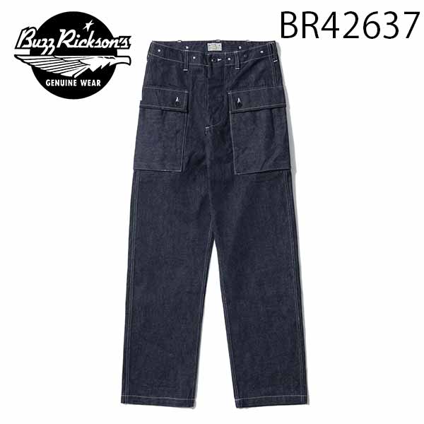 ��BUZZ RICKSON'S�ʥХ��ꥯ���󥺡ˡ� U.S. MARINE CORPS M-1944 DENIM CIV.  PANTS SHORT LENGTH �ǥ˥� �ߥ꥿�꡼�ѥ�� �ե��ƥ������ѥ�� ��󥭡��ѥ�� ���ѥ� BR42637