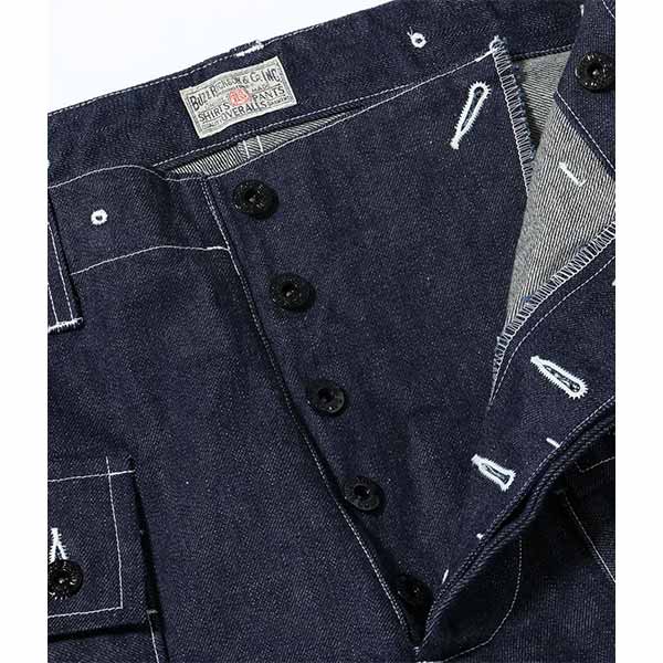 ��BUZZ RICKSON'S�ʥХ��ꥯ���󥺡ˡ� U.S. MARINE CORPS M-1944 DENIM CIV.  PANTS SHORT LENGTH �ǥ˥� �ߥ꥿�꡼�ѥ�� �ե��ƥ������ѥ�� ��󥭡��ѥ�� ���ѥ� BR42637