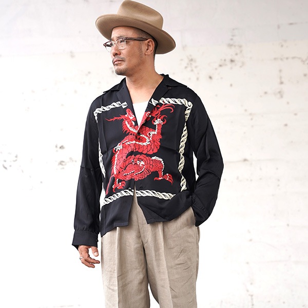 The GROOVIN HIGHʥ롼ϥˡDragon 1950s Rayon L/S Shirt ɥ饴 졼󥷥 ץ󥫥顼 TOWNCRAFT 250101 50s L/S Shirt / Dragon