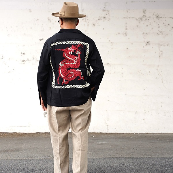 The GROOVIN HIGHʥ롼ϥˡDragon 1950s Rayon L/S Shirt ɥ饴 졼󥷥 ץ󥫥顼 TOWNCRAFT 250101 50s L/S Shirt / Dragon