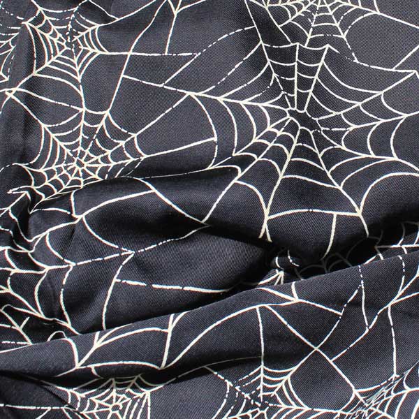 The GROOVIN HIGHʥ롼ϥˡTOOLS INFINITY  ֥͡ 1950s Style Spider Web Print Rayon  Shirt ѥ 졼󥷥