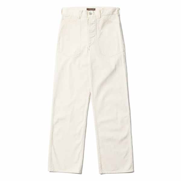 ��BUZZ RICKSON'S�ʥХ��ꥯ���󥺡ˡ� WORKING WHITE TWILL TROUSERS �ȥ饦������ �ȥ饦�����ѥ�� �ۥ磻�ĥĥ���BR42635