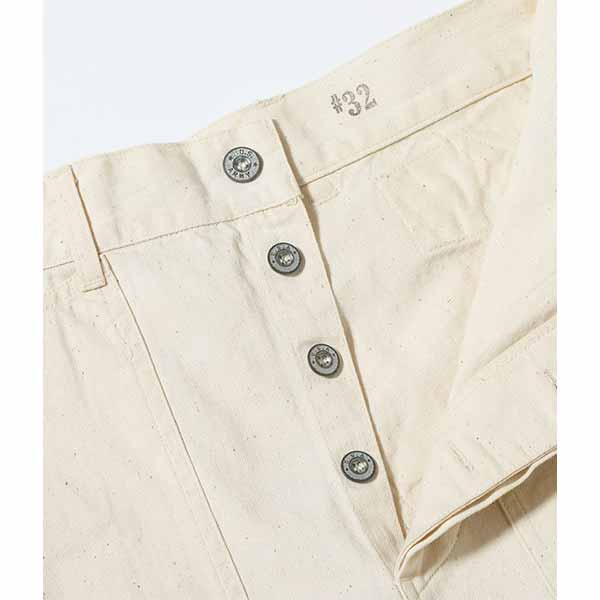 ��BUZZ RICKSON'S�ʥХ��ꥯ���󥺡ˡ� WORKING WHITE TWILL TROUSERS �ȥ饦������ �ȥ饦�����ѥ�� �ۥ磻�ĥĥ���BR42635