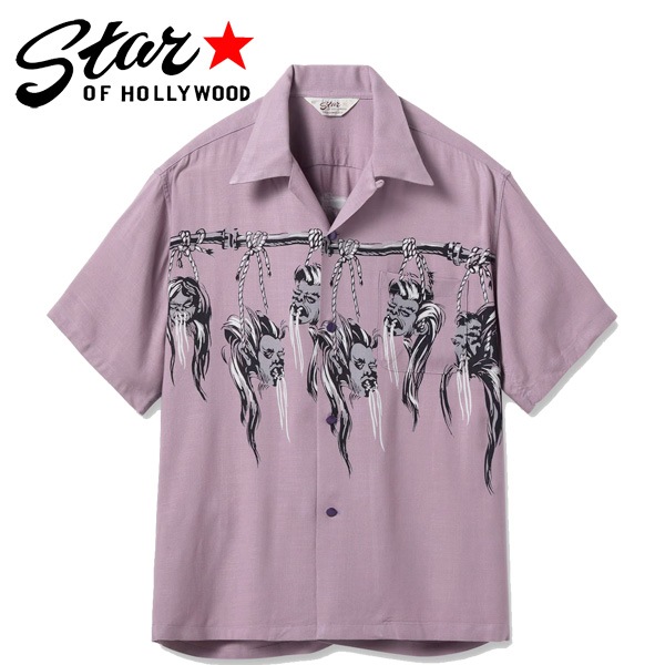 ��STAR OF HOLLYWOOD�ʥ��������֥ϥꥦ�åɡˡ� Lot No. SH39705 / HOPSACK RAYON OPEN SHIRT ��SHRUNKEN HEAD�ʥ���ꥱ��إåɡˡ� �����ϥ���� �ӥ�ơ��� ��ץꥫ