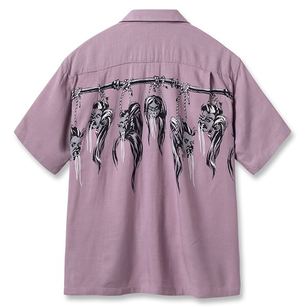 ��STAR OF HOLLYWOOD�ʥ��������֥ϥꥦ�åɡˡ� Lot No. SH39705 / HOPSACK RAYON OPEN SHIRT ��SHRUNKEN HEAD�ʥ���ꥱ��إåɡˡ� �����ϥ���� �ӥ�ơ��� ��ץꥫ