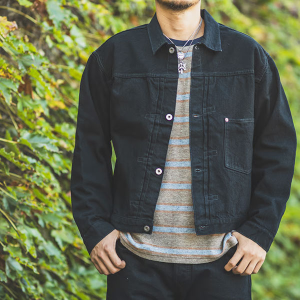 ��TCB JEANS�ʥƥ��������ӡ� �����󥺡��ˡ�NEW S40's JACKET BKBK WW2 �����ǥ� 40ǯ�奸�㥱�å� BLACK DENIM �֥�å��ǥ˥�