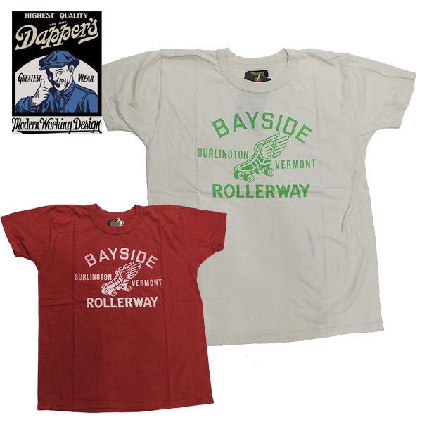 ��Dapper's�ʥ��åѡ����ˡ�2.5mm Binder Crew Neck Tee Standard Sewing Model LOT1699 (BAY SAIDE) �ץ��� T-SHITS T�����