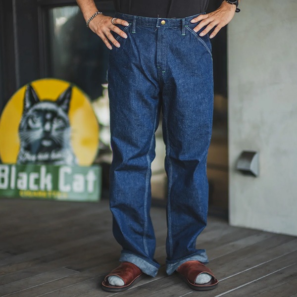 ��TCB JEANS�ʥƥ��������ӡ� �����󥺡��ˡ� Cat Head Work Pants ����åȥإå�  �ǥ˥� �ѥ�� ������ JAPAN DENIM