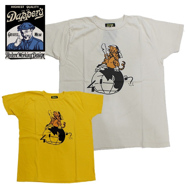 ��Dapper's�ʥ��åѡ����ˡ�1.3mm Binder C Neck Tee Standard Sewing Model LOT1701 (TIGER) �ץ��� T-SHITS T�����