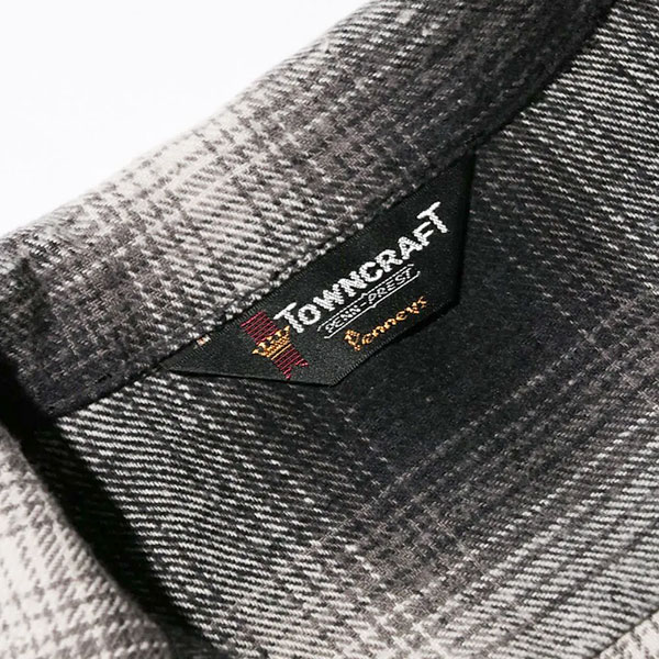 ��TOWNCRAFT�ʥ����󥯥�ե� �ˡ�PENNY'S�ʤڥˡ����ˡ� 60S LOOP COLLAR NEL OMBRE SHIRTS ����֥�롼�ץ��顼 �ͥ륷��� Ĺµ����� CHECK SHIRTS �����å������ TC24F01800