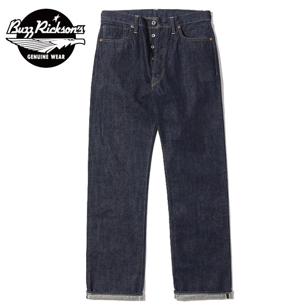 ��BUZZ RICKSON'S�ʥХ��ꥯ���󥺡ˡ� DENIM PANTS WORLD WAR II WAIST OVERALLS �����ǥ� �ǥ˥�ѥ�� 40's Jeans ��ץꥫ ������ơ��� BR43041