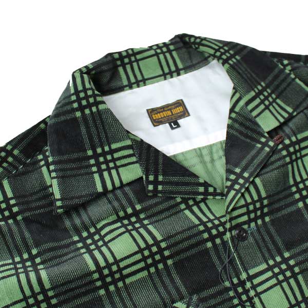 The GROOVIN HIGHʥ롼ϥˡCorduroy Check Shirts Ĺµ ǥ  RED GREEN