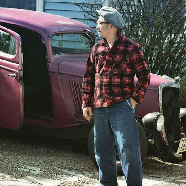 The GROOVIN HIGHʥ롼ϥˡCorduroy Check Shirts Ĺµ ǥ  RED GREEN