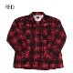 The GROOVIN HIGHʥ롼ϥˡCorduroy Check Shirts Ĺµ ǥ  RED GREEN