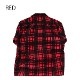 The GROOVIN HIGHʥ롼ϥˡCorduroy Check Shirts Ĺµ ǥ  RED GREEN