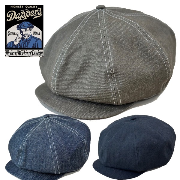��Dapper's�ʥ��åѡ���)��MW Type GM Casquette With Small Top Button LOT1808 �ϥ���󥰥���å� �ǥ˥� ���㥹���å�