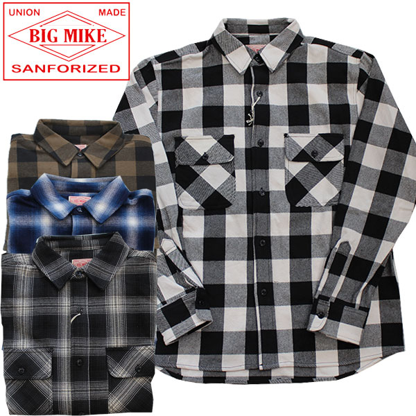 ��BIG MIKE�ʥӥå��ޥ����ˡ� HEAVY FLANNEL WORK SHIRTS���ե��ͥ�������� �إӡ��ͥ� �ͥ륷��� CHECK SHIRTS �����å������ 102435200 102435201 102435202 102435203